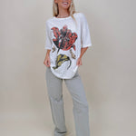 Nadine Flower Graphic Tee - PAPER DOLL