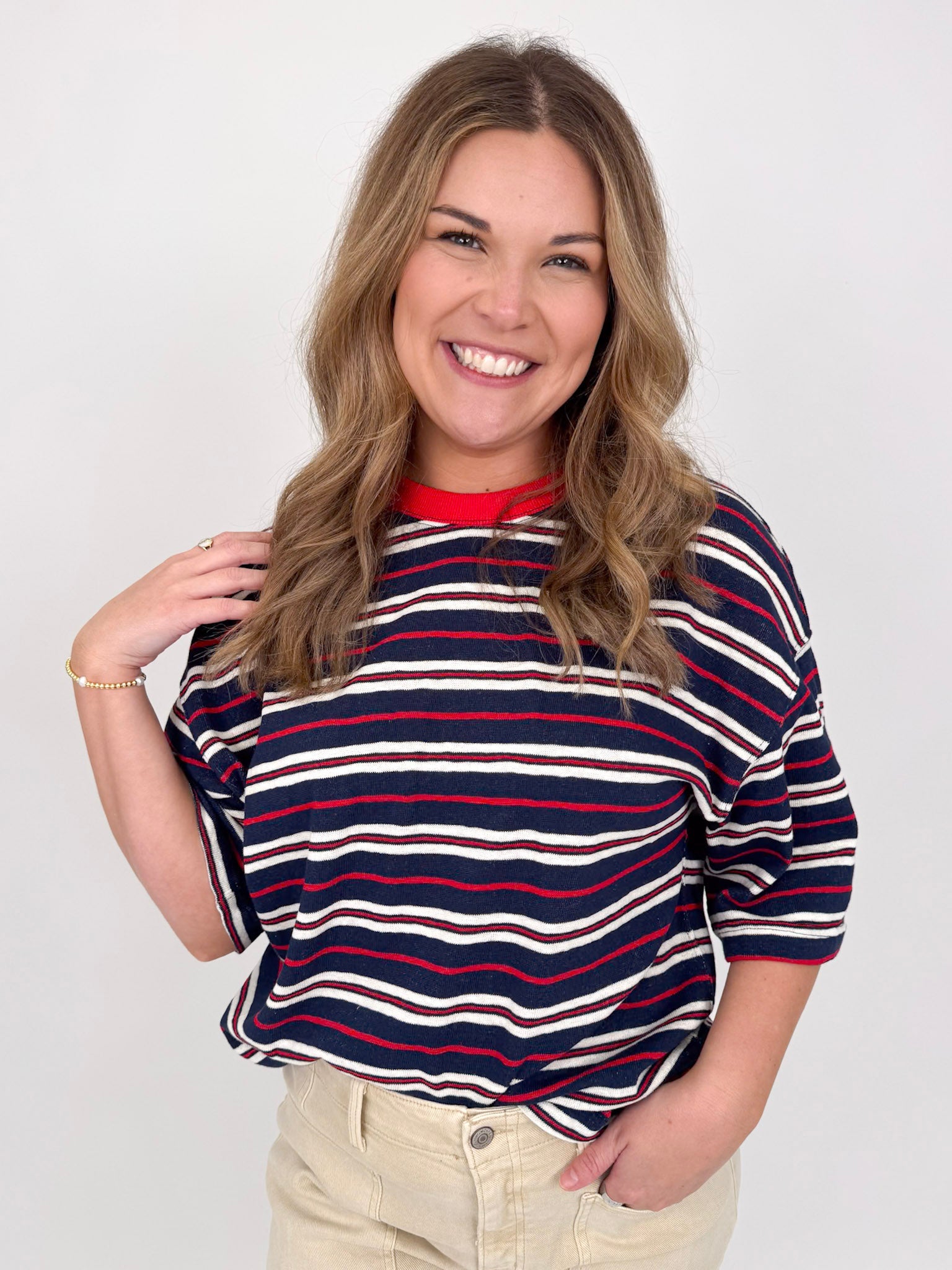 Alessandra Striped Tee - PAPER DOLL