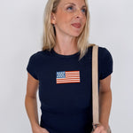 American Flag Simple Graphic Tee - PAPER DOLL