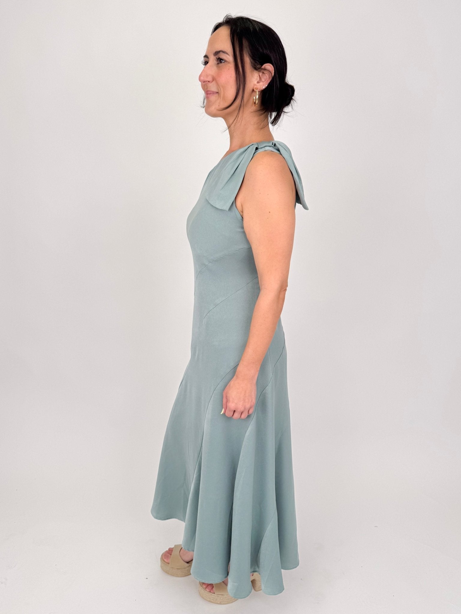 Stay Graceful One Shoulder Midi Dress - PAPER DOLL