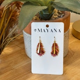 Gilded Feather Earrings - PAPER DOLL