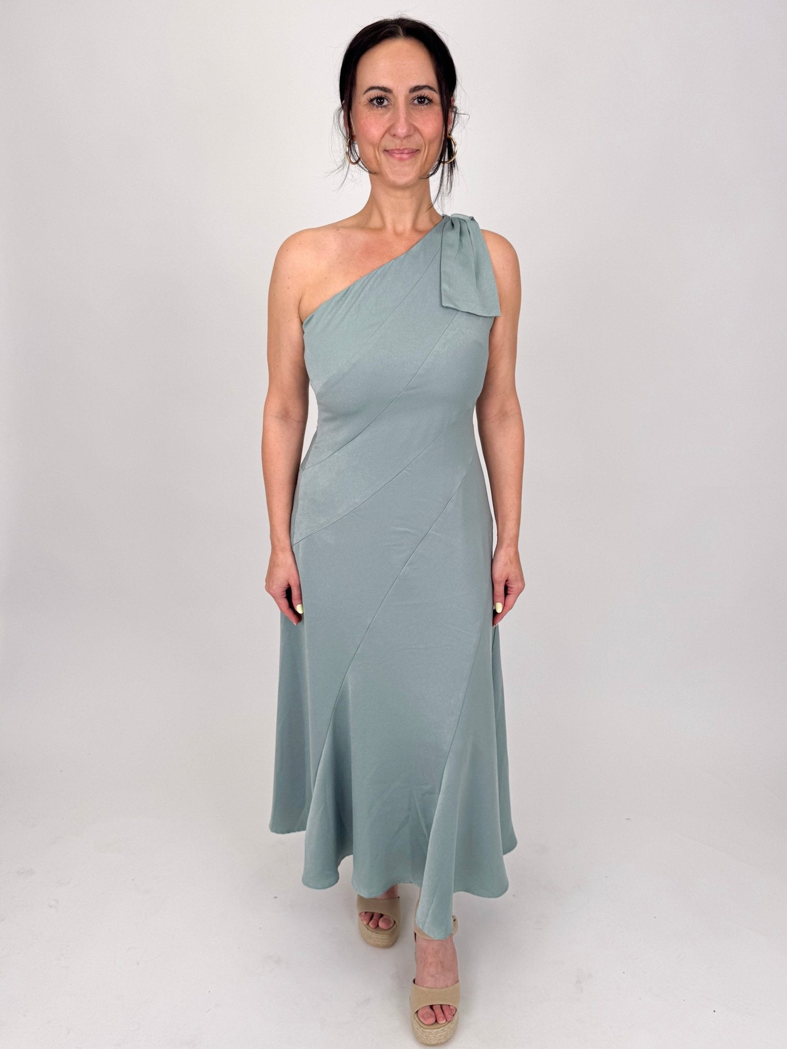 Stay Graceful One Shoulder Midi Dress - PAPER DOLL